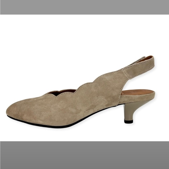 L’amour Des Pieds Hulda Sling-Back Pump Taupe Suede Leather Women’s 6.5 NEW $240 - Picture 4 of 13
